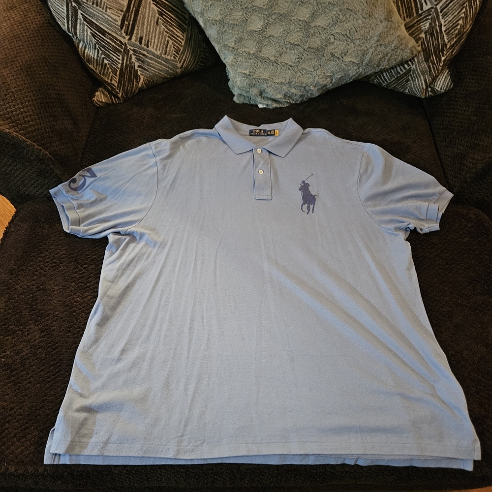 Polo by Ralph Lauren BIG PONY Men's Sky Blue Polo Shirt